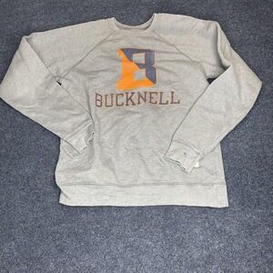 Bucknell Bison Sweatshirt Mens Small Gray NCAA College Retro Brand Crewneck